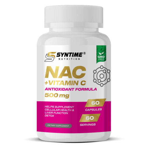 Syntime Nutrition NAC +Vitamin C 500 mg 60 caps