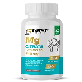 Syntime Nutrition Mg Magnesium Citrate 120 caps