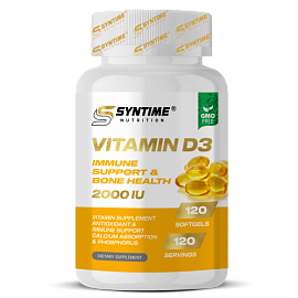 Syntime Nutrition Vitamin D3 2000 IU 120 softgels
