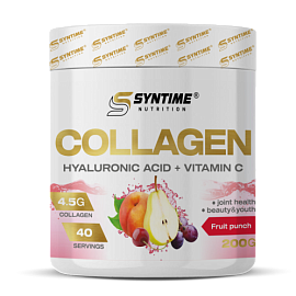 Syntime Nutrition Collagen Hyaluronic Acid + Vitamin C 200 g Fruit Punch 