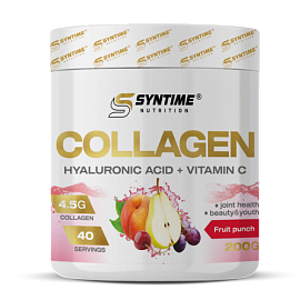 Syntime Nutrition Collagen Hyaluronic Acid + Vitamin C 200 g Fruit Punch